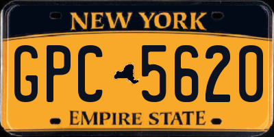NY license plate GPC5620