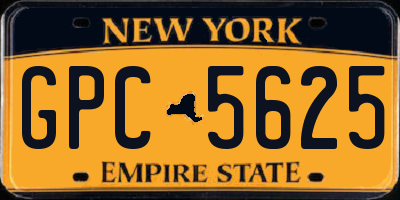 NY license plate GPC5625