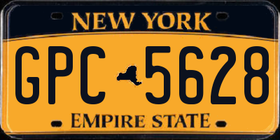 NY license plate GPC5628