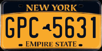 NY license plate GPC5631