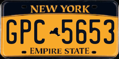 NY license plate GPC5653