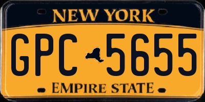 NY license plate GPC5655