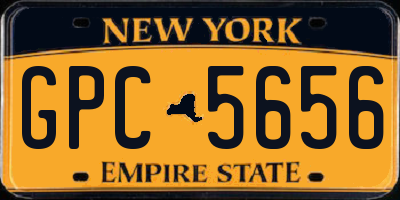 NY license plate GPC5656