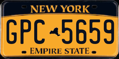 NY license plate GPC5659
