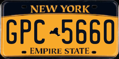 NY license plate GPC5660