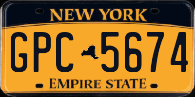 NY license plate GPC5674