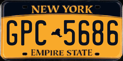 NY license plate GPC5686