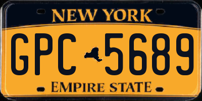 NY license plate GPC5689