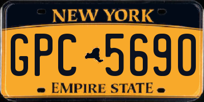 NY license plate GPC5690