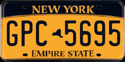 NY license plate GPC5695