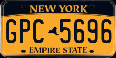 NY license plate GPC5696