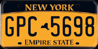NY license plate GPC5698