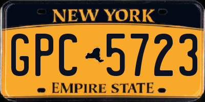 NY license plate GPC5723