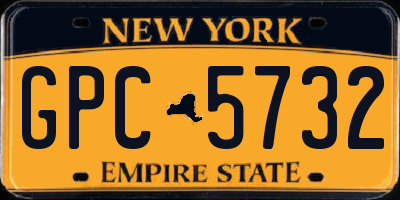 NY license plate GPC5732