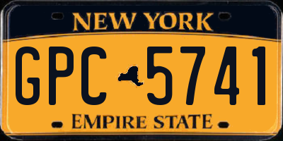 NY license plate GPC5741