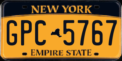NY license plate GPC5767