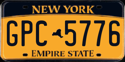 NY license plate GPC5776