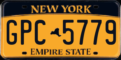 NY license plate GPC5779
