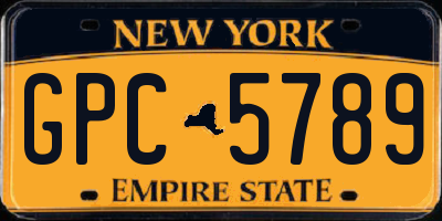 NY license plate GPC5789