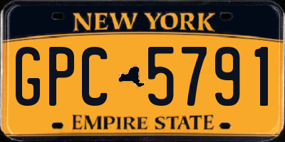 NY license plate GPC5791