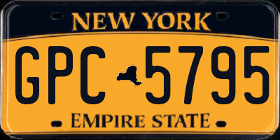 NY license plate GPC5795