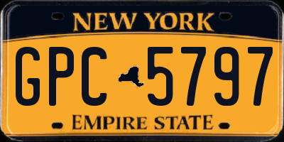 NY license plate GPC5797