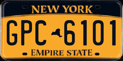 NY license plate GPC6101
