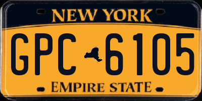 NY license plate GPC6105