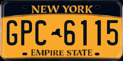 NY license plate GPC6115