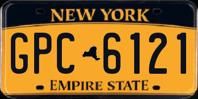 NY license plate GPC6121