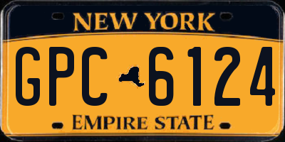 NY license plate GPC6124