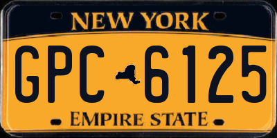 NY license plate GPC6125