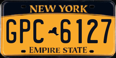NY license plate GPC6127