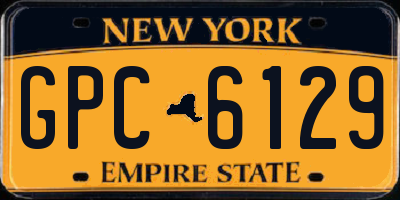 NY license plate GPC6129