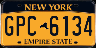 NY license plate GPC6134