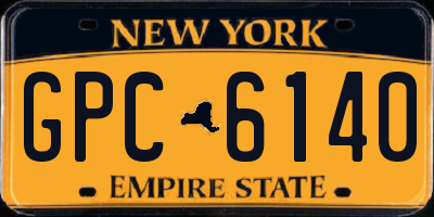 NY license plate GPC6140