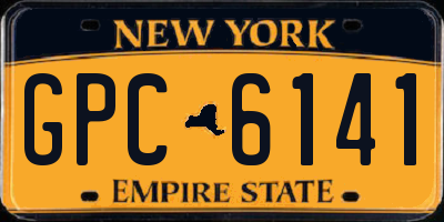 NY license plate GPC6141