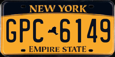 NY license plate GPC6149