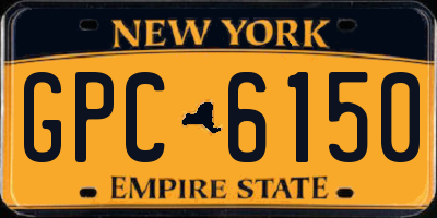 NY license plate GPC6150