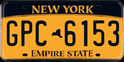 NY license plate GPC6153