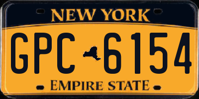 NY license plate GPC6154