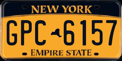 NY license plate GPC6157