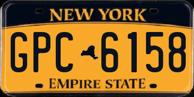 NY license plate GPC6158