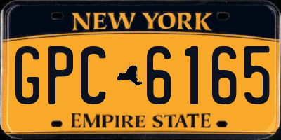 NY license plate GPC6165