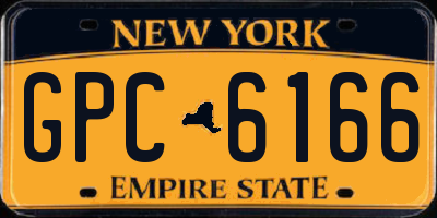 NY license plate GPC6166