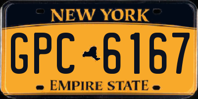 NY license plate GPC6167