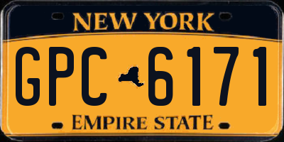 NY license plate GPC6171
