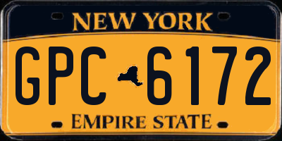 NY license plate GPC6172