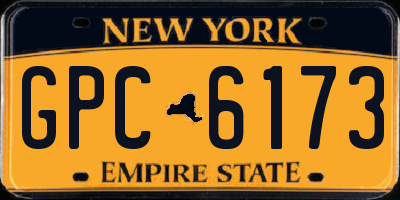 NY license plate GPC6173