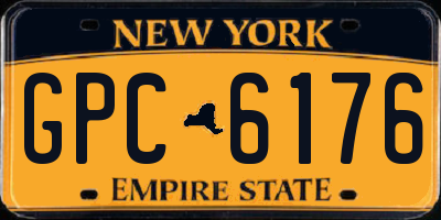 NY license plate GPC6176
